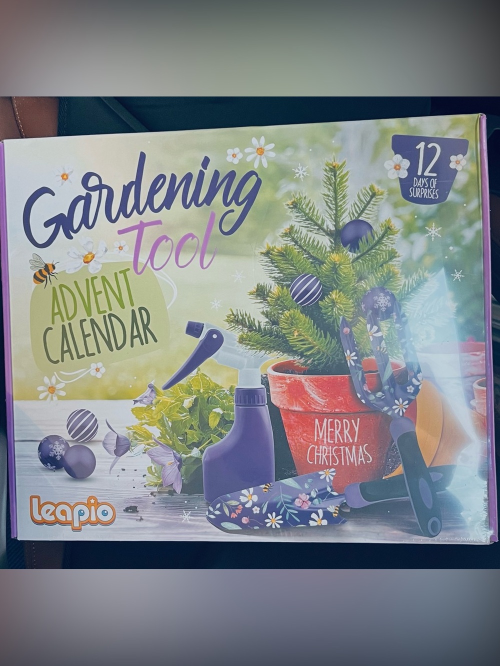 Leapio Gardening Tools Advent Calendar Christmas Gift Purplish Design Adults